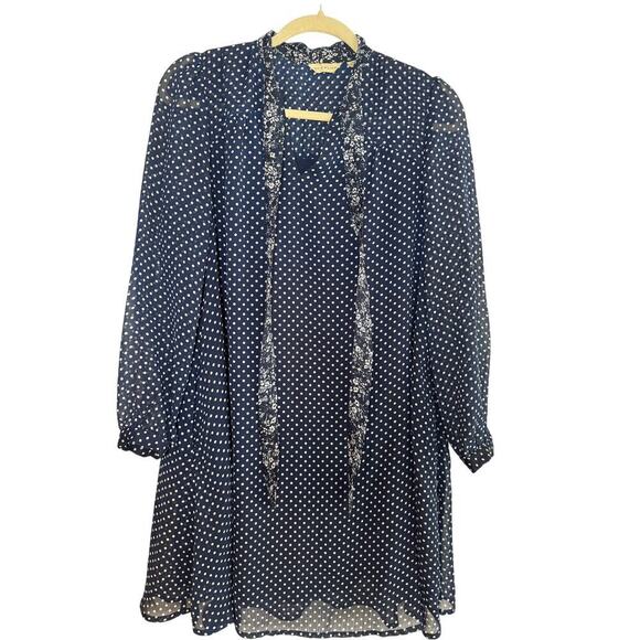 Anthropologie 11.1 Tylho Isla Chiffon Women’s Polka Dot Dress size Small - Picture 5 of 10